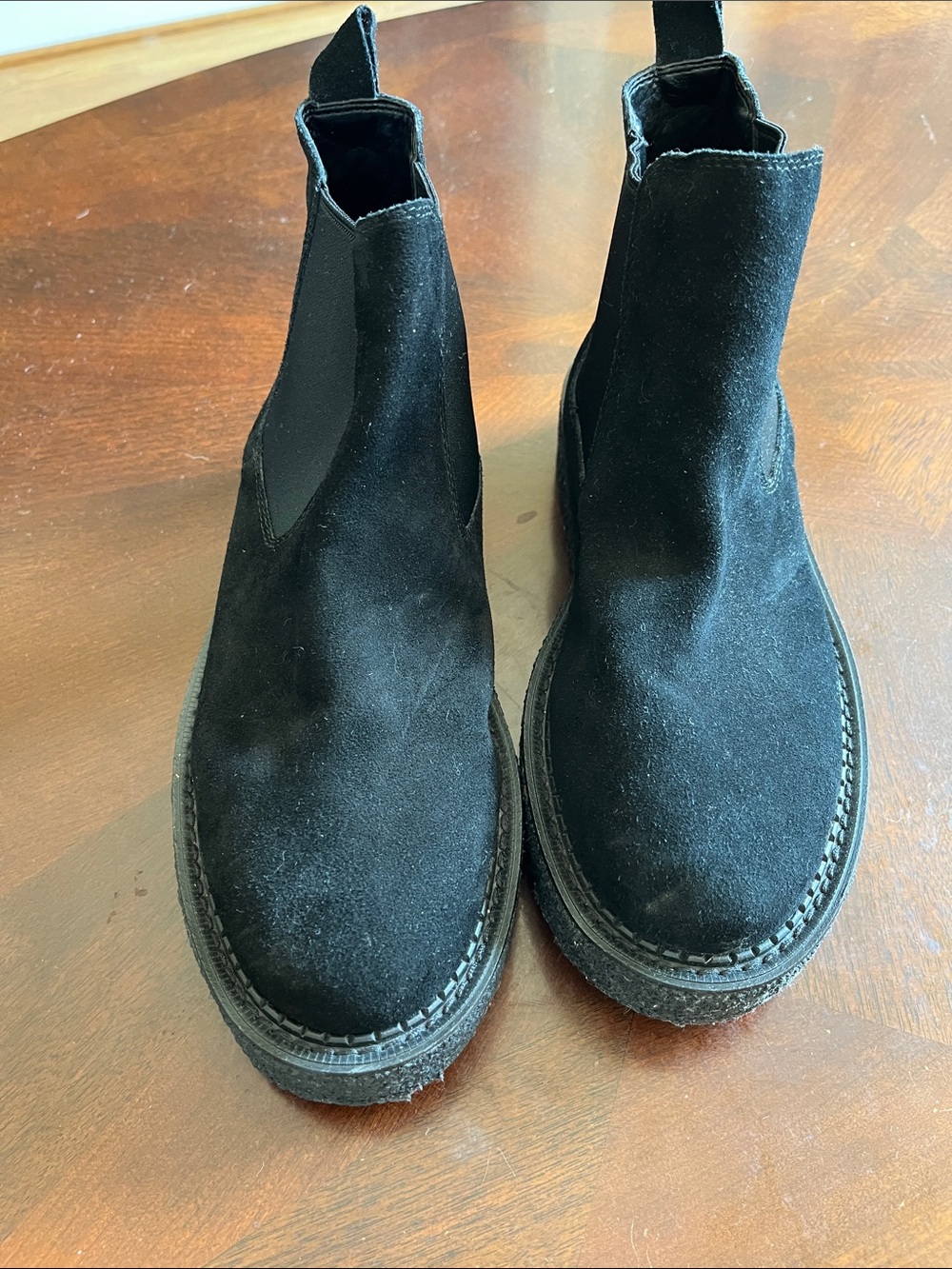 Women’s Black Suede Chelsea Boots